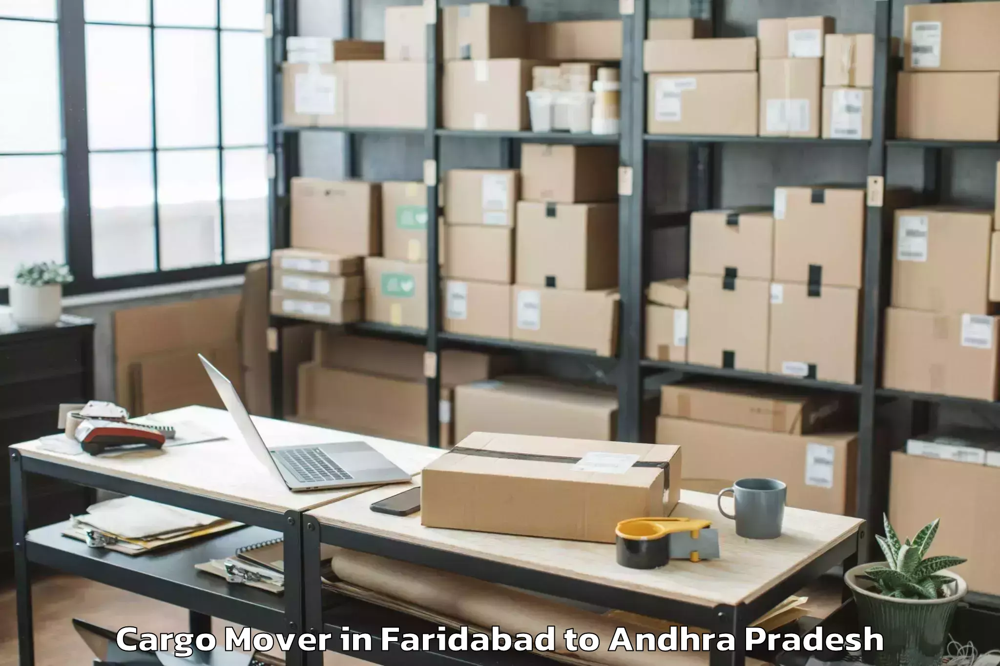 Reliable Faridabad to Machilipatnam Cargo Mover